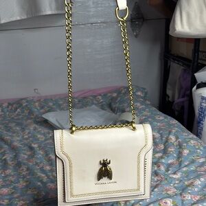 White and Gold Crossbody Bag